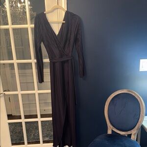 Guess Elegant Navy  Long Sleeve Dress